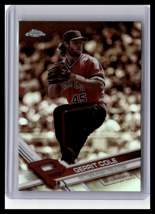 2017 Topps Chrome #136 Gerrit Cole Sepia Refractor
