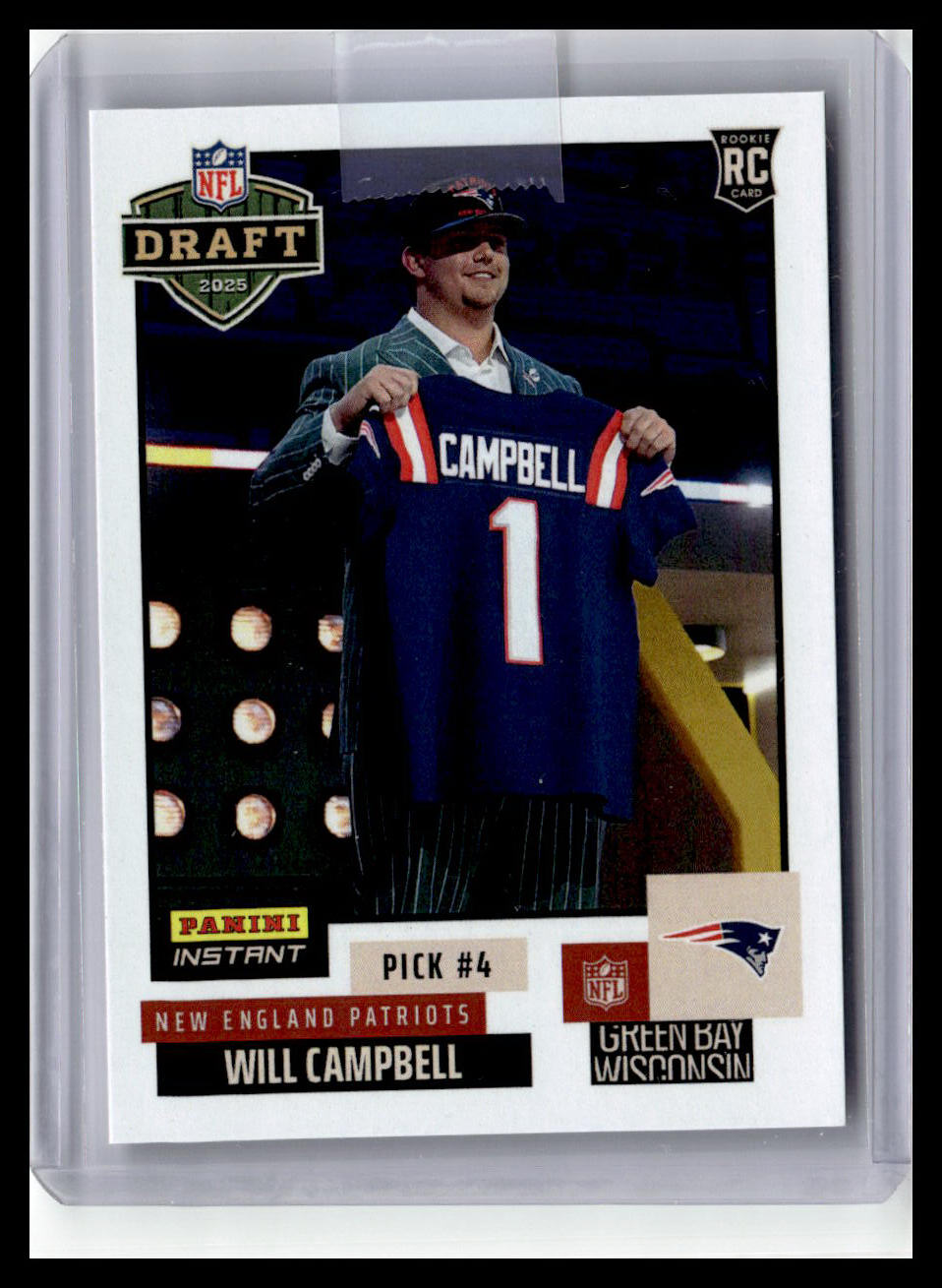 2025 Panini Instant NFL Draft Night #NFLDN-4 Will Campbell