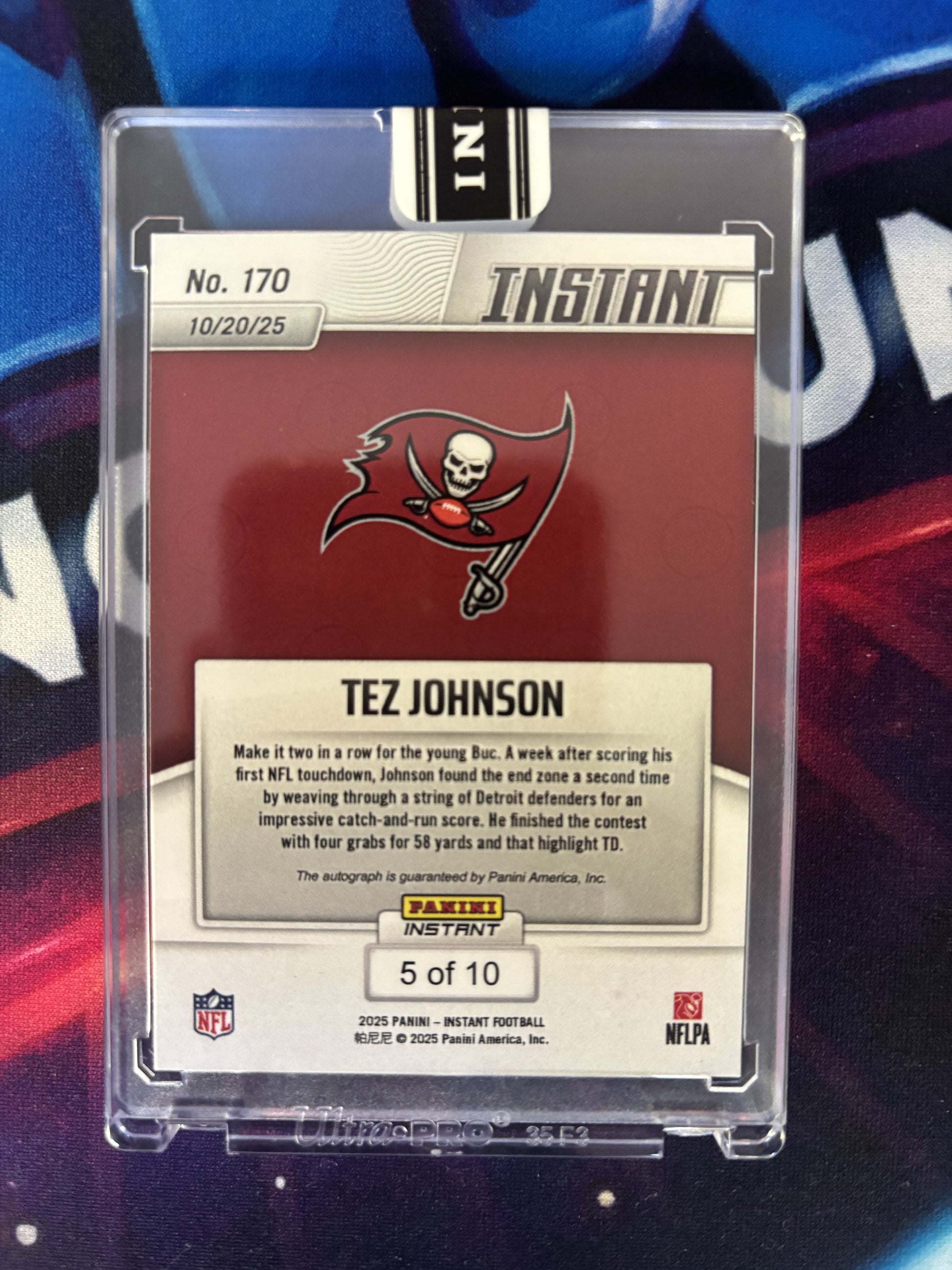 2025 Panini Instant NFL #170 Tez Johnson SSP 5/10