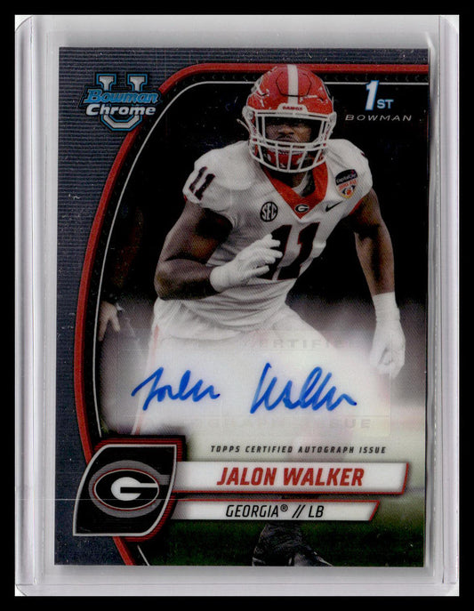2024 Bowman University Chrome #PA-JWA Jalon Walker Prospect Auto 1st Bowman