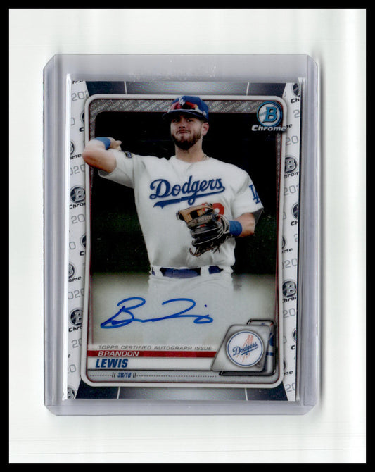 2020 Bowman Chrome #CPA-BL Brandon Lewis Prospect Autographs