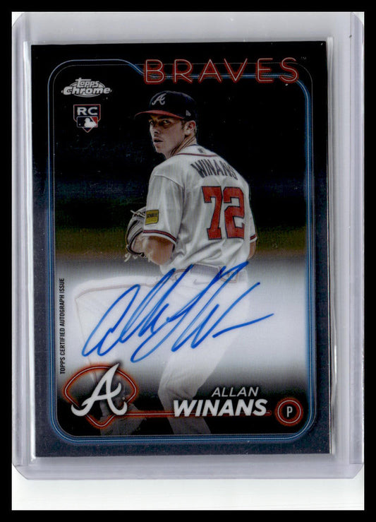 2024 Topps Chrome #RA-AWS Allan Winans Rookie Autographs Orange Refractor #/25