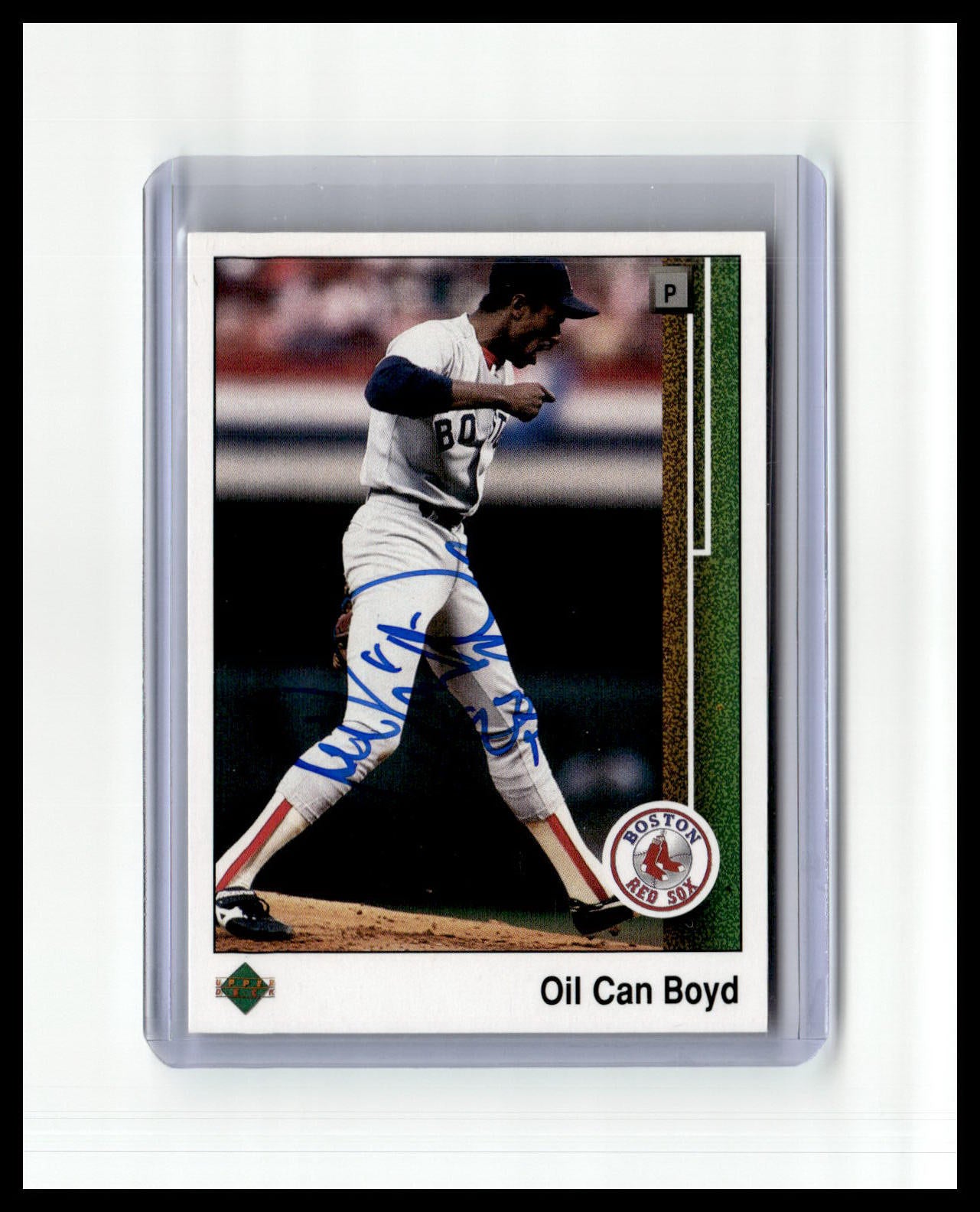 1989 Upper Deck #415 Oil Can Boyd On Card Auto