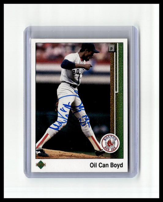 1989 Upper Deck #415 Oil Can Boyd On Card Auto