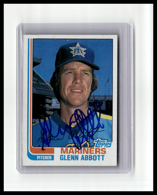 1982 Topps #571 Glenn Abbott On Card Auto