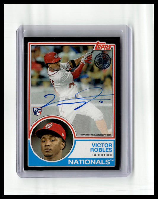 2018 Topps #83A-VR Victor Robles 1983 Topps Baseball Autographs Black #/99