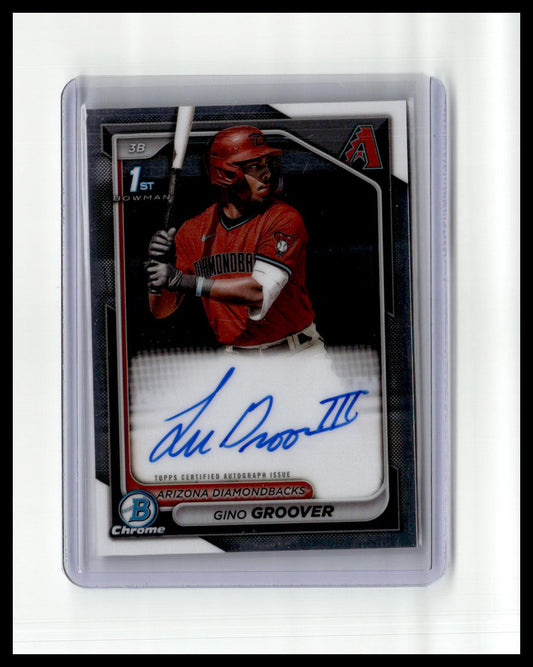 2024 Bowman #CPA-GG Gino Groover Chrome Prospect Auto 1st Bowman