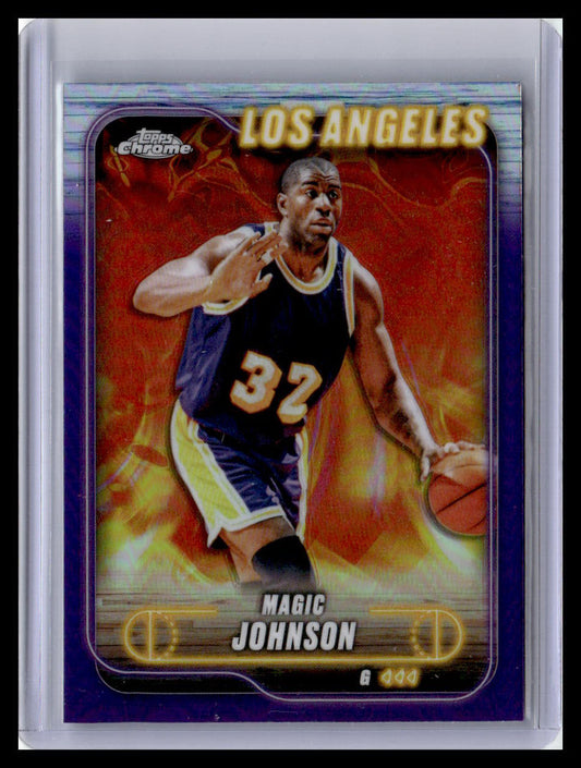 2024-25 Topps Chrome #59 Magic Johnson Purple Refractor