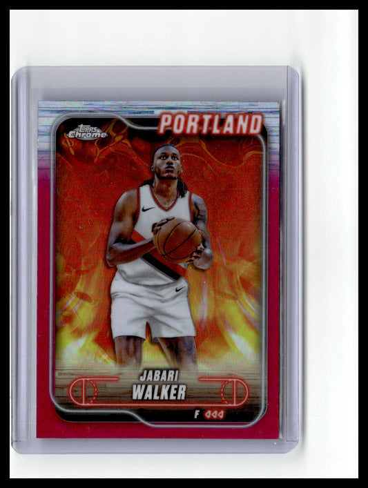 2024-25 Topps Chrome #67 Jabari Walker Pink Refractor