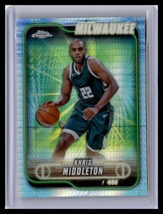 2024-25 Topps Chrome #75 Khris Middleton Prism Refractor
