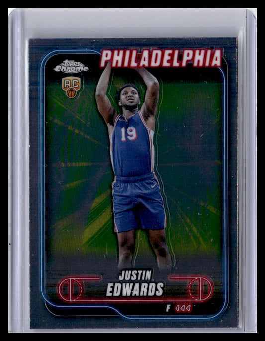 2024-25 Topps Chrome #161 Justin Edwards Refractor