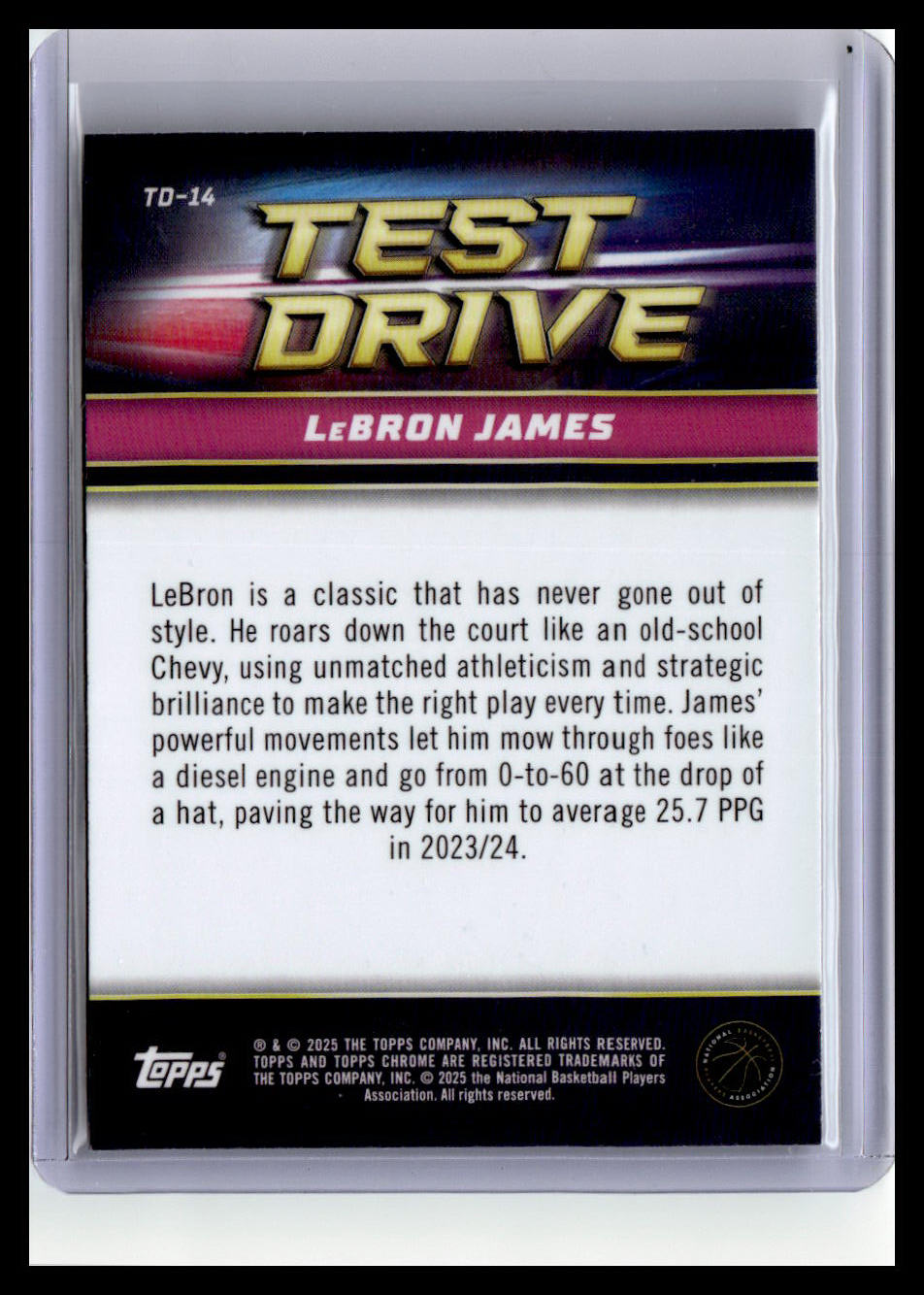 2024-25 Topps Chrome - Test Drive Refractor #TD-14 LeBron James