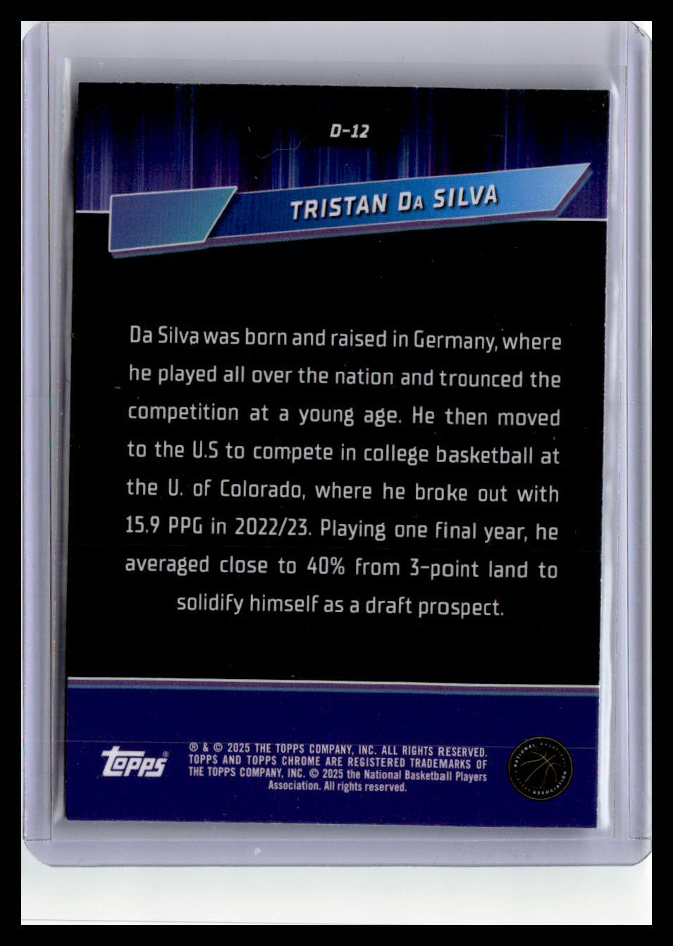 2024-25 Topps Chrome - Destiny #D-12 Tristan da Silva