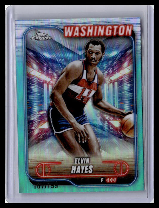 2024-25 Topps Chrome - Aqua Refractor #85 Elvin Hayes #/199