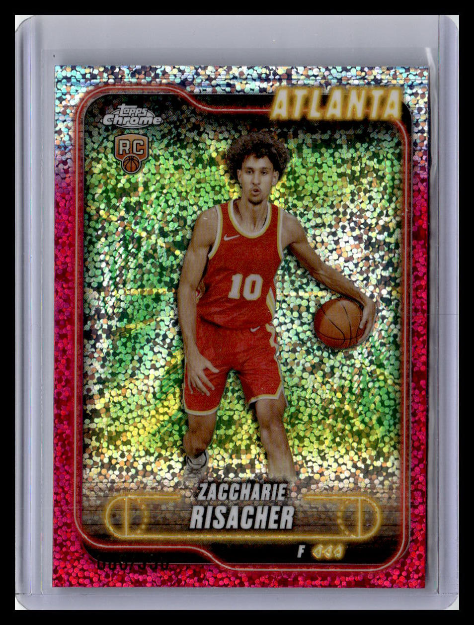 2024-25 Topps Chrome - Magenta Speckle Refractor #169 Zaccharie Risacher #/350