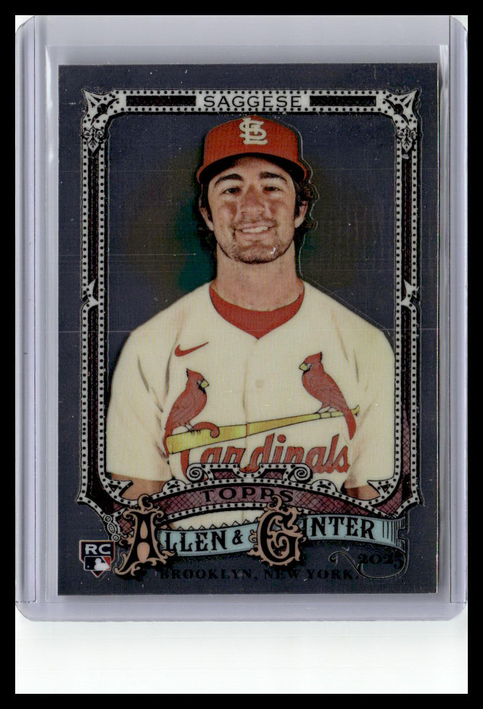 2025 Topps Allen & Ginter #127 Thomas Saggese Chrome Refractor