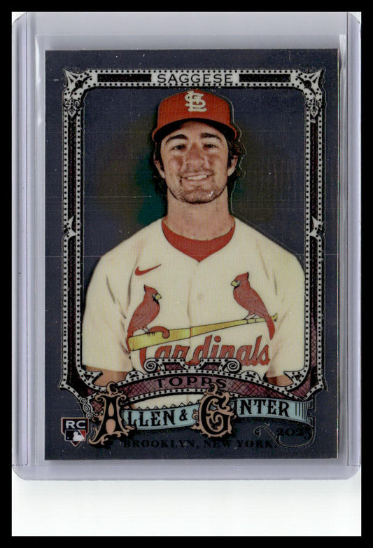 2025 Topps Allen & Ginter #127 Thomas Saggese Chrome Refractor