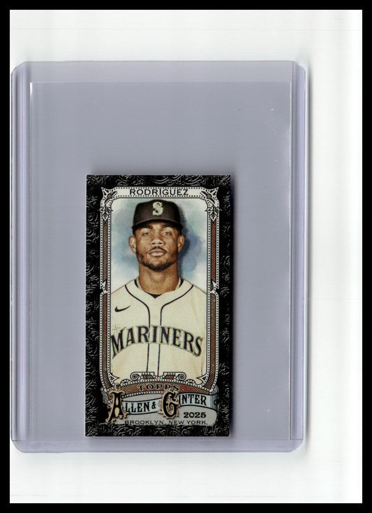 2025 Topps Allen & Ginter #70 Julio Rodríguez Mini Gold Border