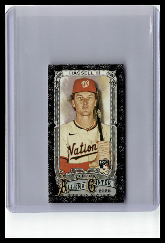 2025 Topps Allen & Ginter #164 Robert Hassell III Mini Black Border