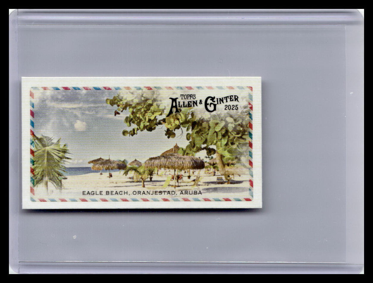 2025 Topps Allen & Ginter #BI-29 Eagle Beach, Oranjestad, Aruba Mini Beachin' It
