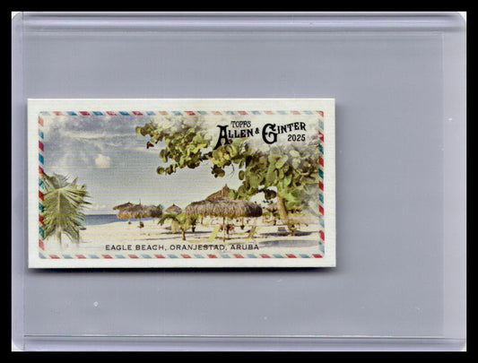2025 Topps Allen & Ginter #BI-29 Eagle Beach, Oranjestad, Aruba Mini Beachin' It