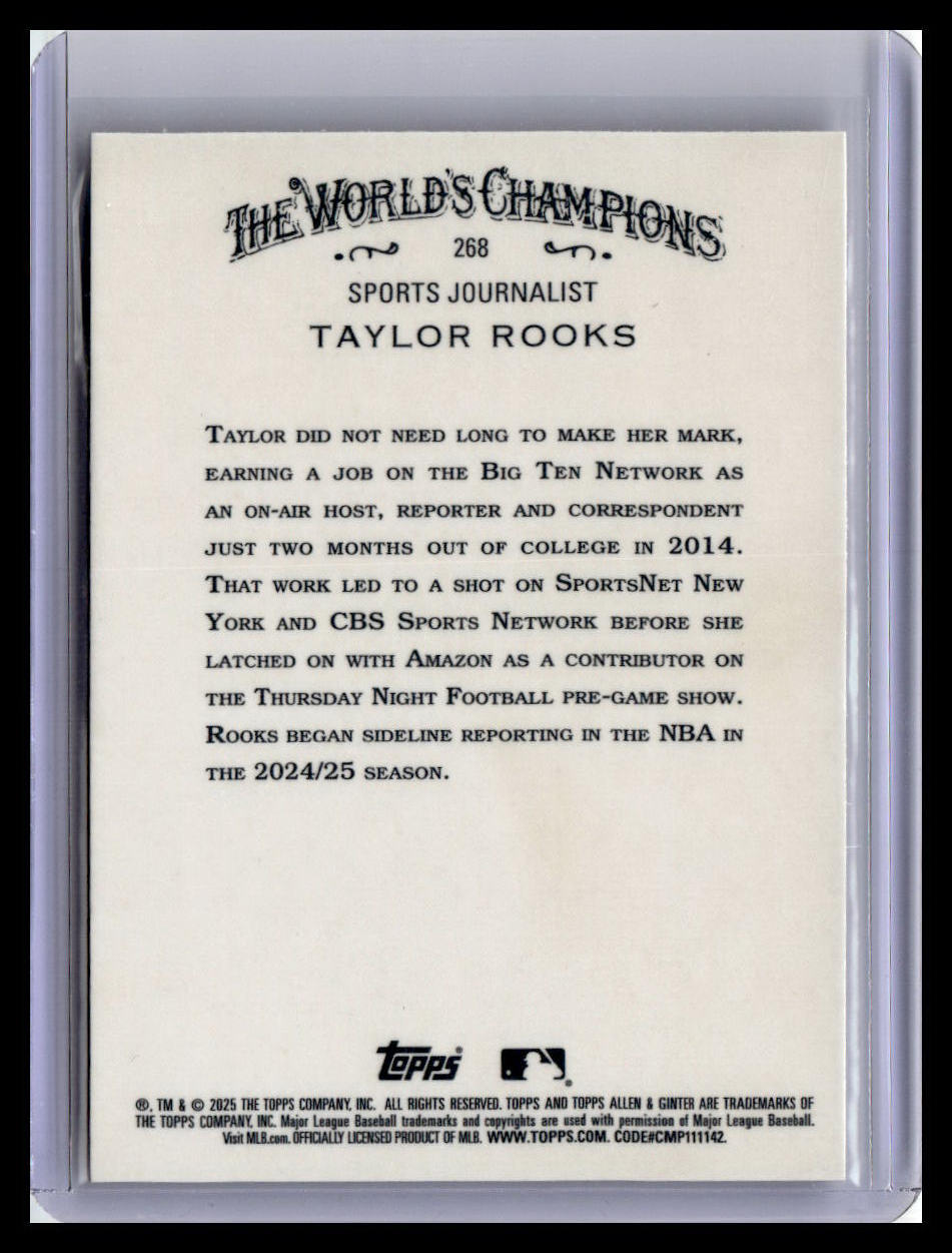 2025 Topps Allen & Ginter #268 Taylor Rooks Chrome