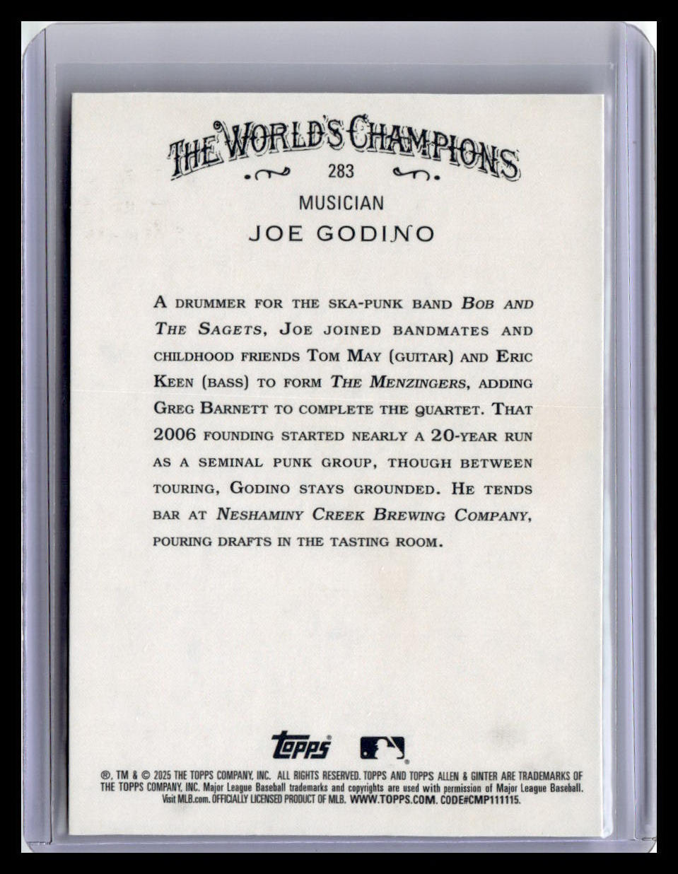 2025 Topps Allen & Ginter #283 Joe Godino Chrome