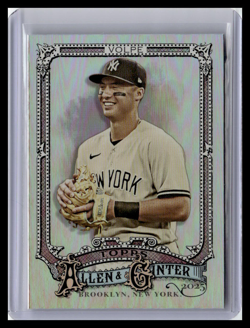 2025 Topps Allen & Ginter #196 Anthony Volpe Silver Portrait