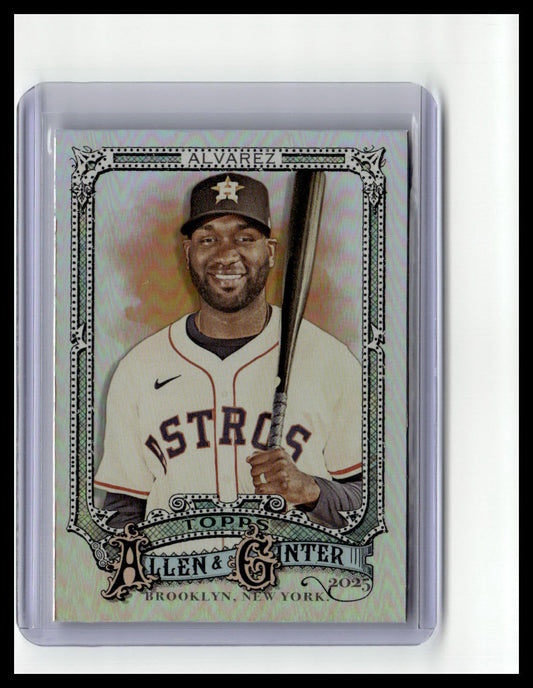 2025 Topps Allen & Ginter #32 Yordan Alvarez Silver Portrait