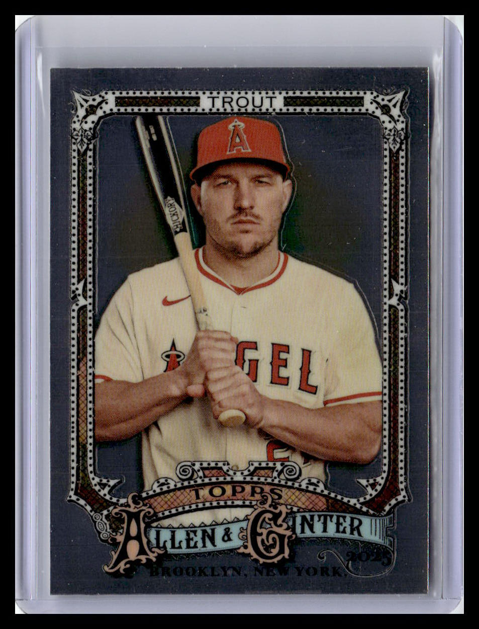 2025 Topps Allen & Ginter #100 Mike Trout Silver Portrait