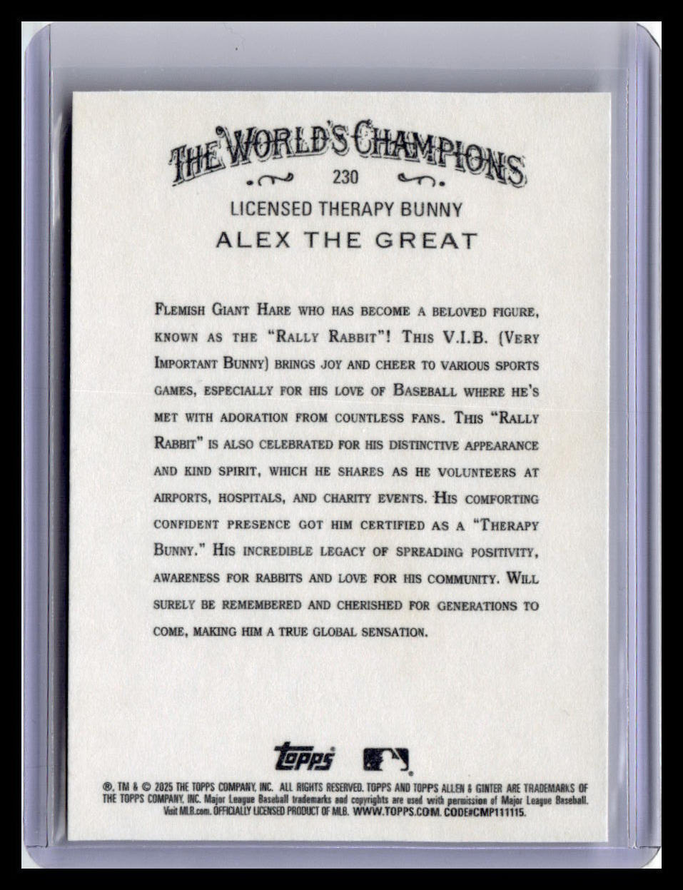 2025 Topps Allen & Ginter #230 Alex the Great
