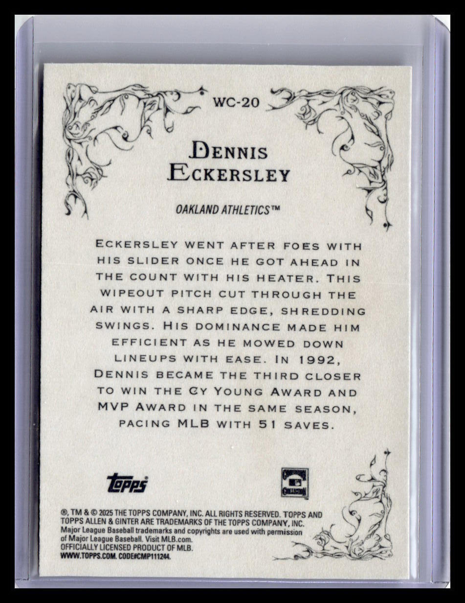 2025 Topps Allen & Ginter #WC-20 Dennis Eckersley Wicked Curves