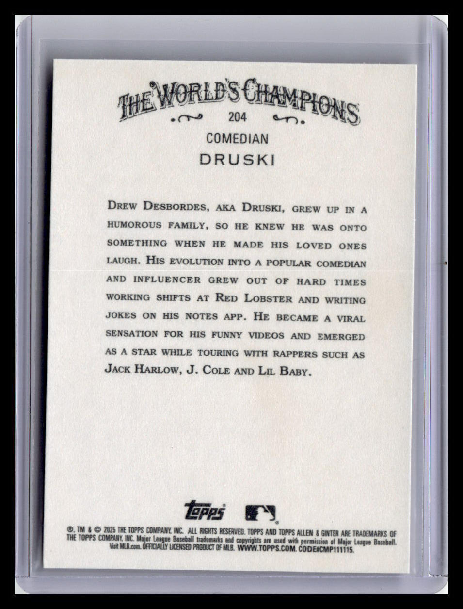 2025 Topps Allen & Ginter #204 Druski