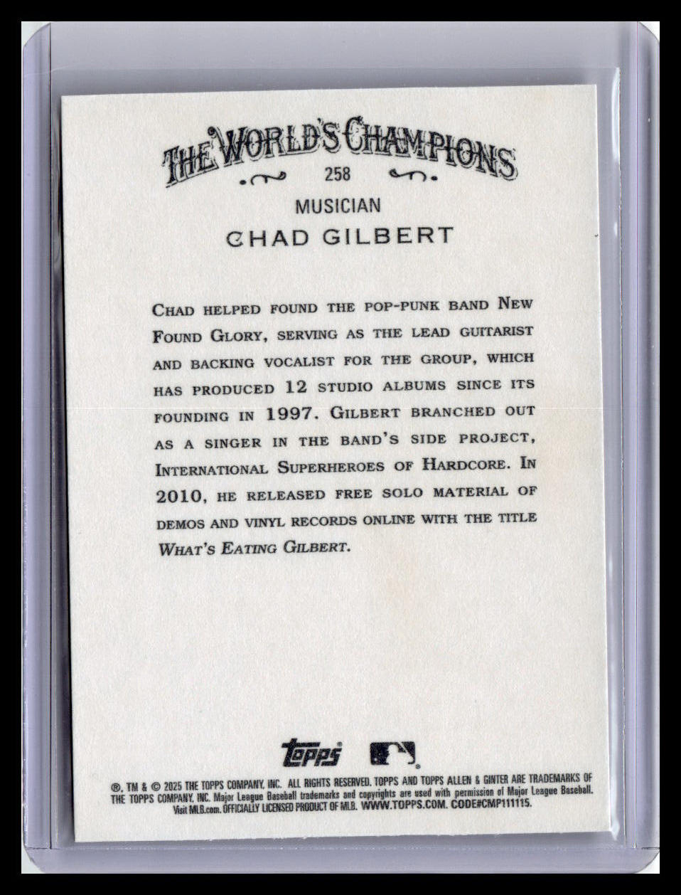 2025 Topps Allen & Ginter #258 Chad Gilbert