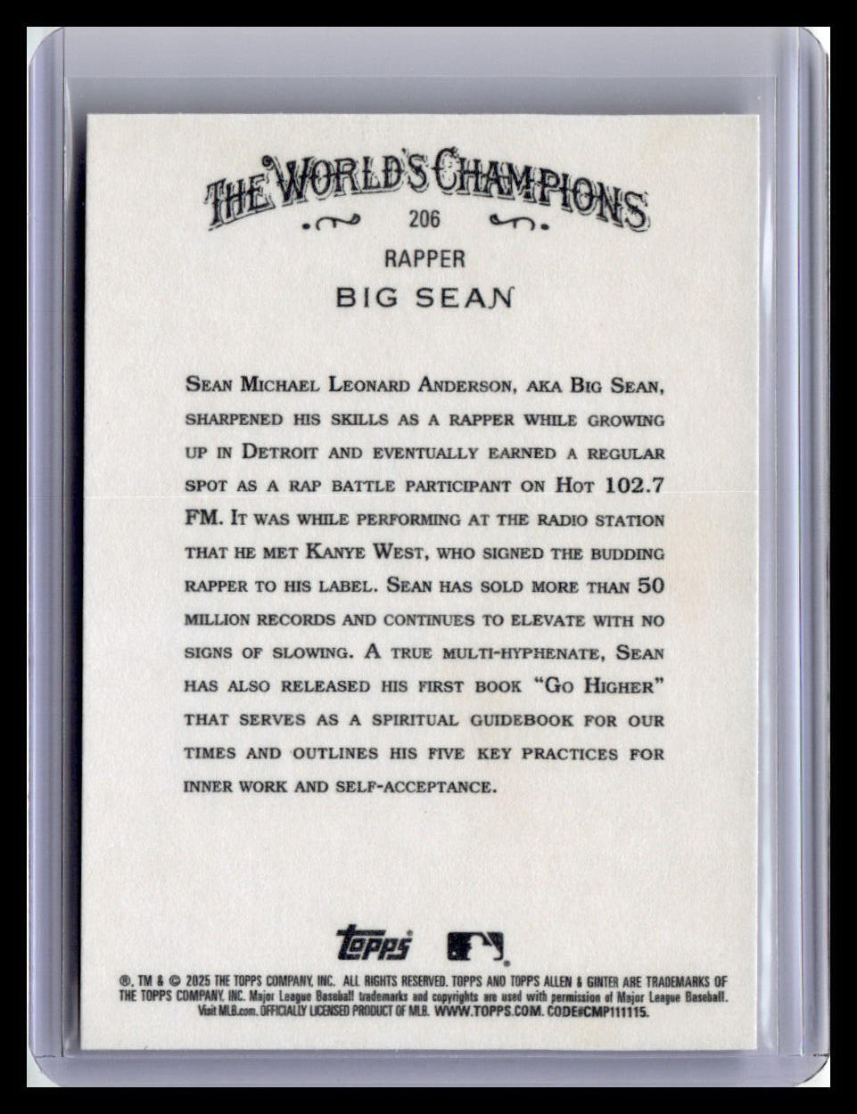 2025 Topps Allen & Ginter #206 Big Sean