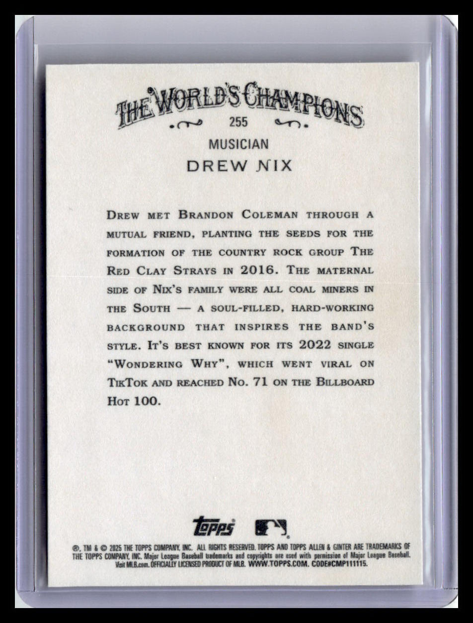2025 Topps Allen & Ginter #255 Drew Nix