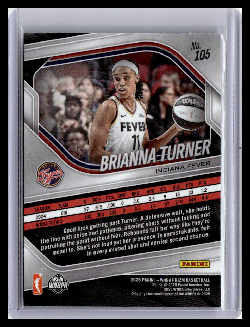 2025 Panini Prizm WNBA #105 Brianna Turner