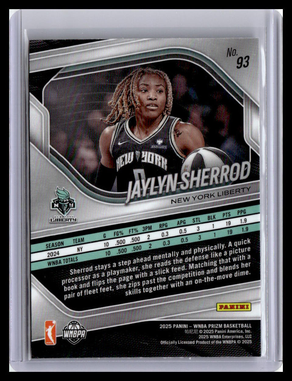 2025 Panini Prizm WNBA #93 Jaylyn Sherrod