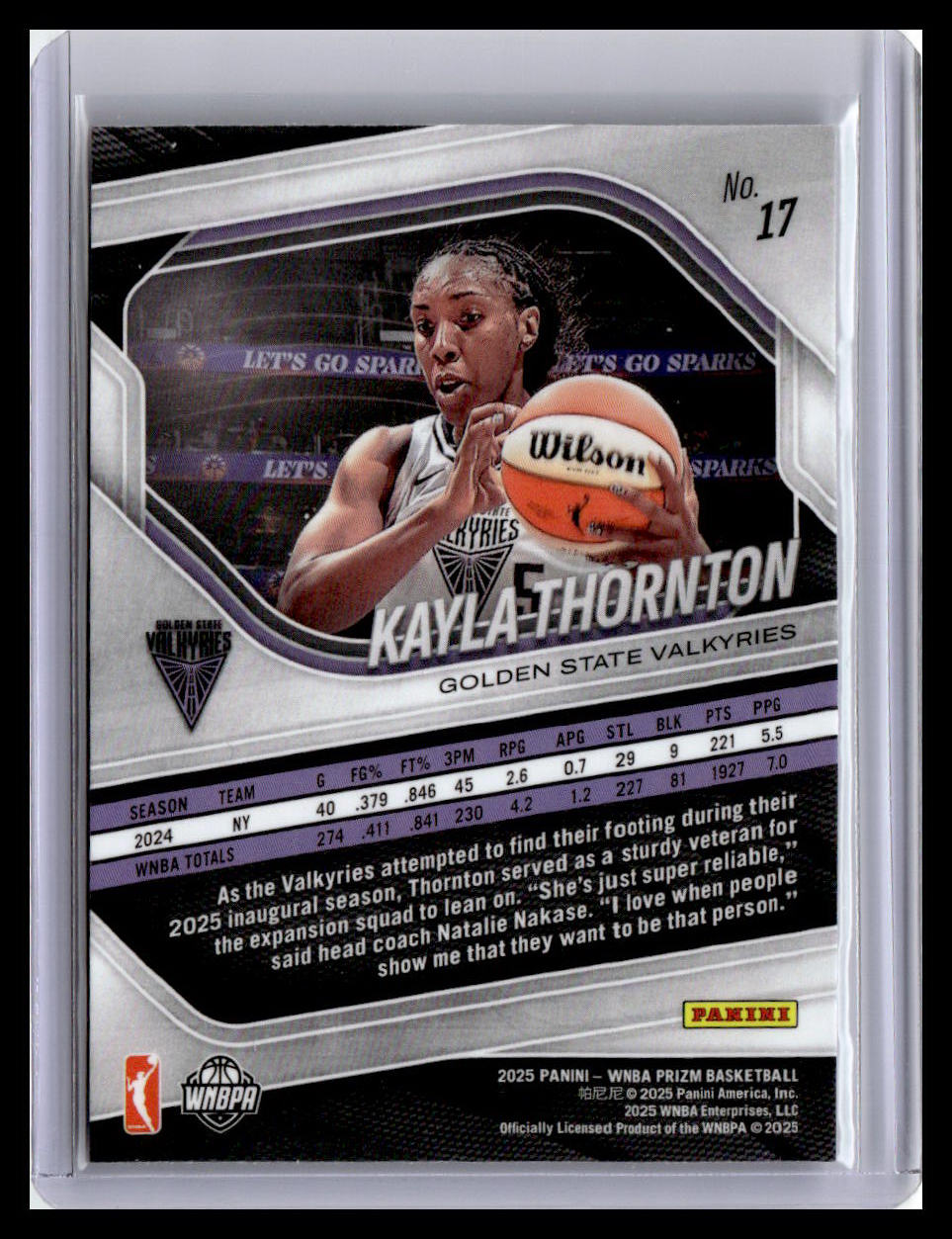 2025 Panini Prizm WNBA #17 Kayla Thornton
