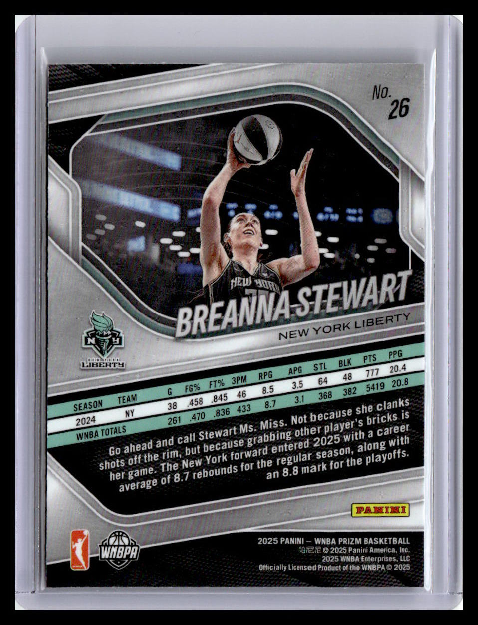 2025 Panini Prizm WNBA #26 Breanna Stewart