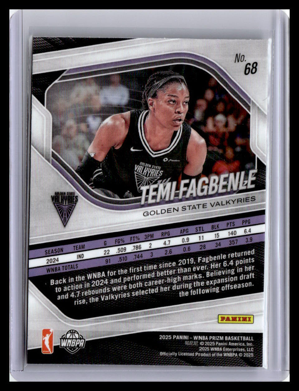 2025 Panini Prizm WNBA #68 Temi Fagbenle