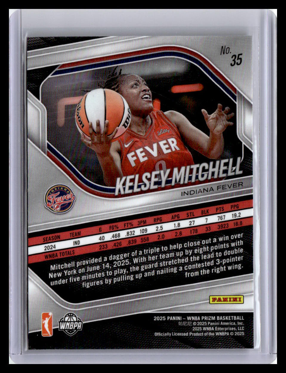 2025 Panini Prizm WNBA #35 Kelsey Mitchell