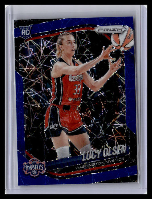 2025 Panini Prizm WNBA #104 Lucy Olsen Blue Velocity Prizms