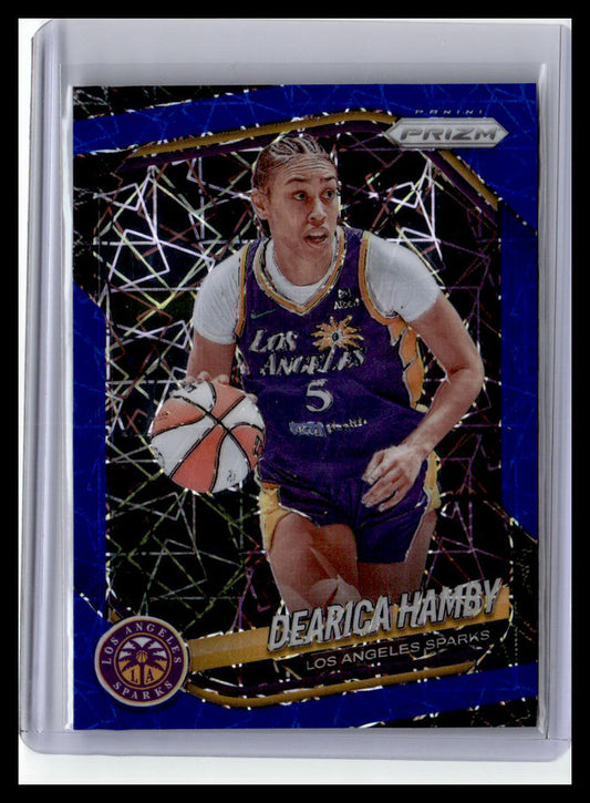 2025 Panini Prizm WNBA #39 Dearica Hamby Blue Velocity Prizms