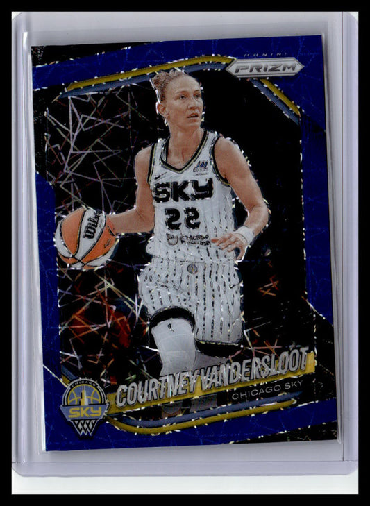 2025 Panini Prizm WNBA #124 Courtney Vandersloot Blue Velocity Prizms