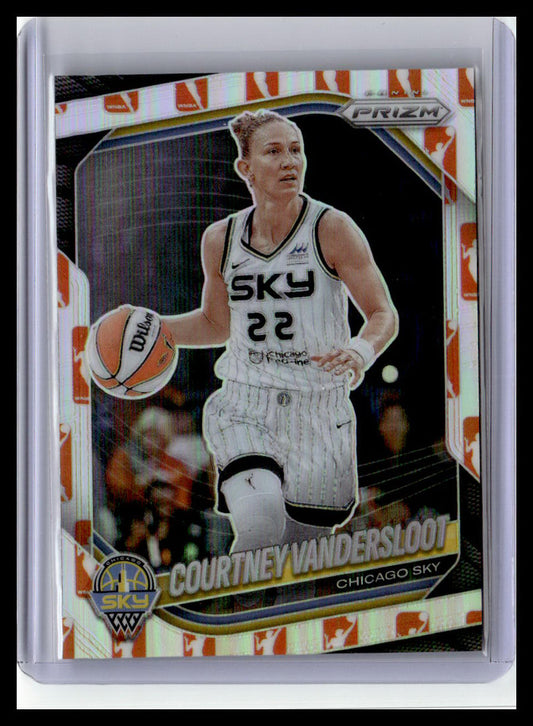 2025 Panini Prizm WNBA #124 Courtney Vandersloot WNBA Logo Prizms