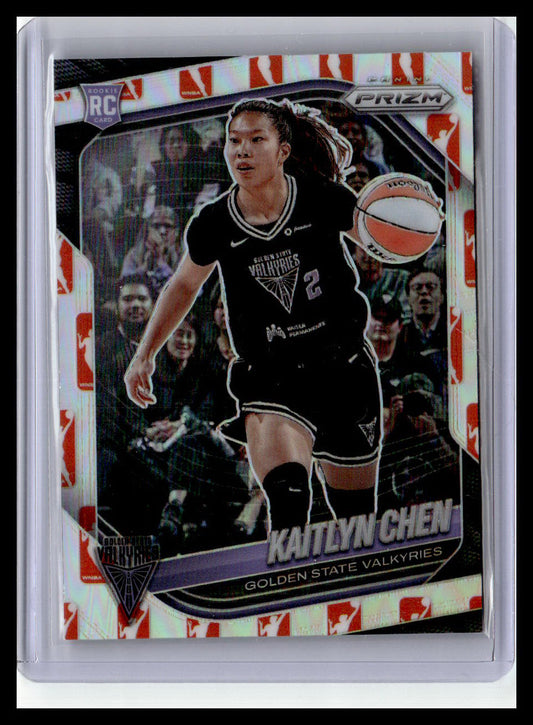 2025 Panini Prizm WNBA #100 Kaitlyn Chen (RC) WNBA Logo Prizms