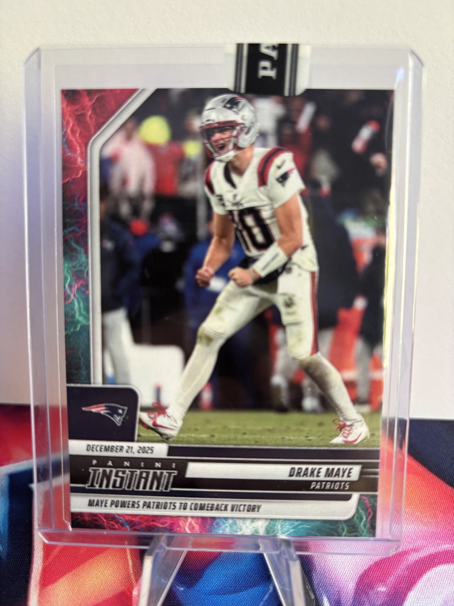 2025 Panini Instant NFL #371 Drake Maye Lightning SSP 1/5