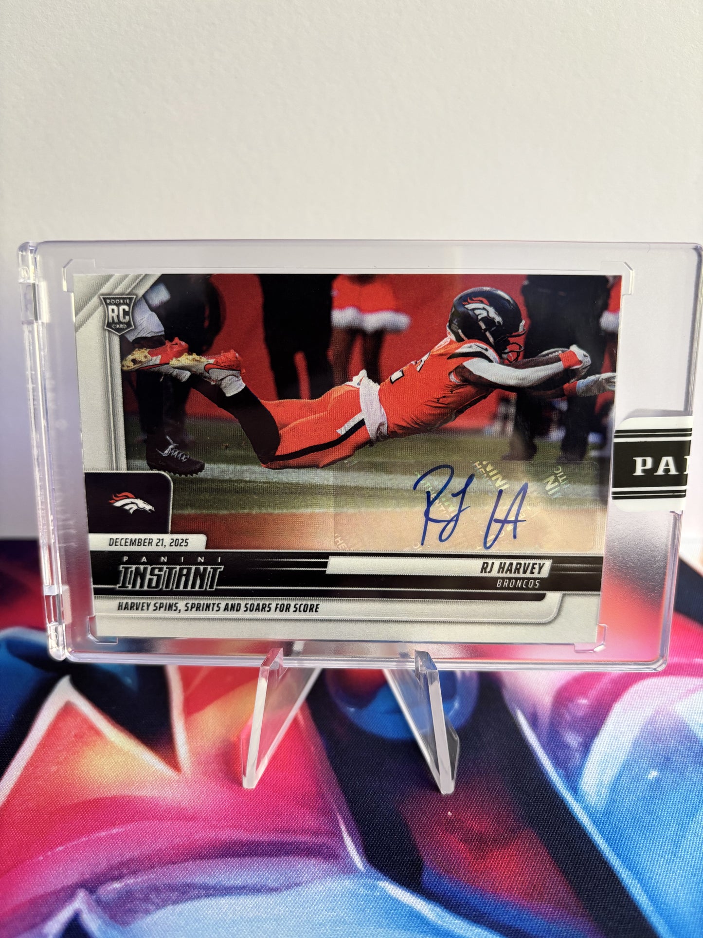 2025 Panini Instant NFL #370 RJ Harvey Base Auto 31/99