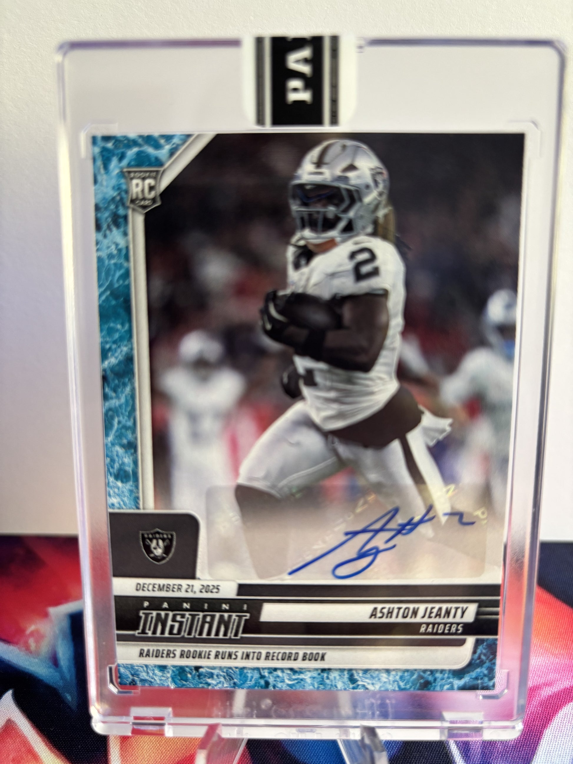 2025 Panini Instant NFL #368 Ashton Jeanty Water SSP 4/10 Auto